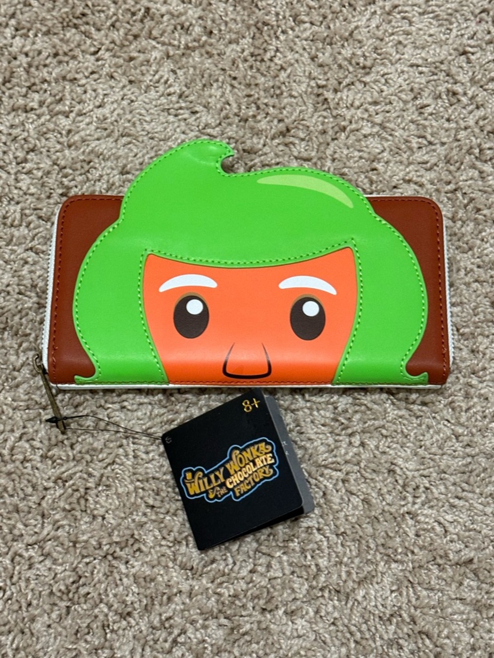 Loungefly Green Hair Orange Face Character Zip Wallet